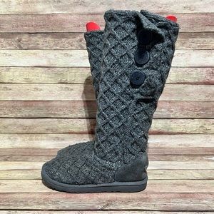 Ugg Tripple Button Lattice Cardy Boots